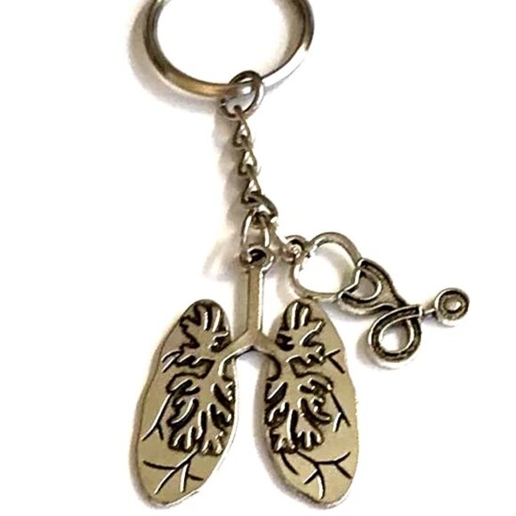 Medical Keychain Bag Charm Pulmonary MD RN DO ARNP Therapist Gift Zipper Pull - Picture 5 of 9